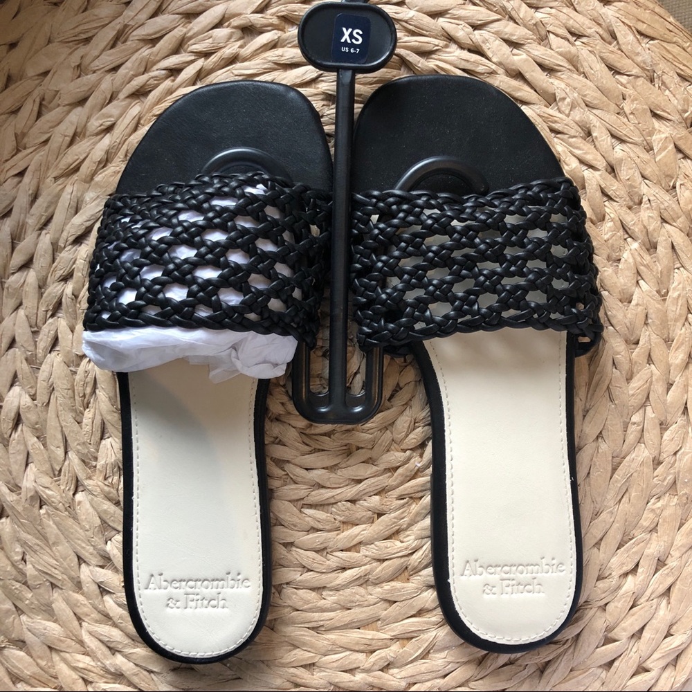 Brand New Abercrombie Black Sandals